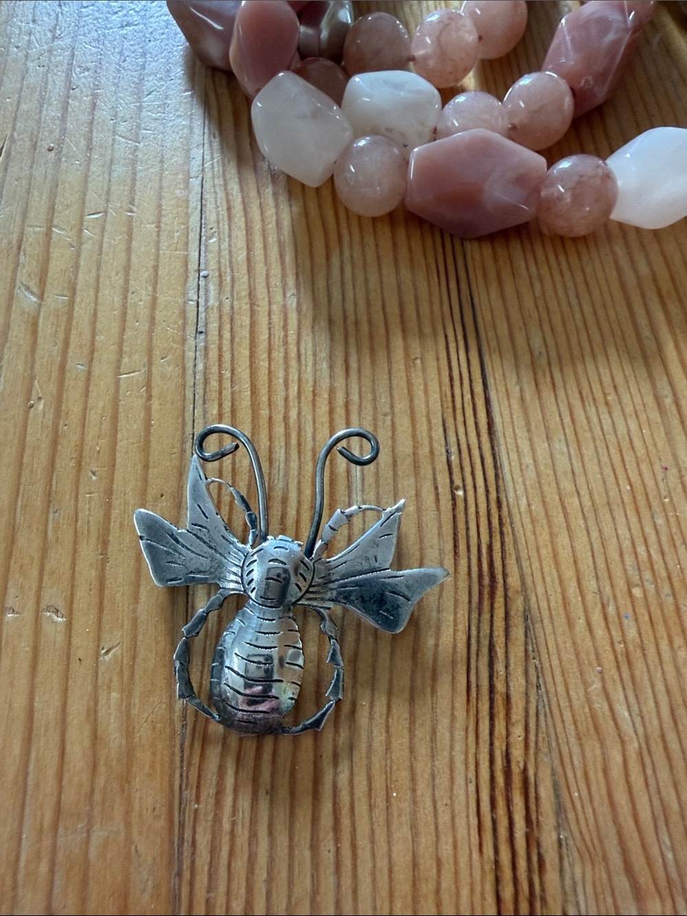 Sterling Silver Bee Artisan Brooch